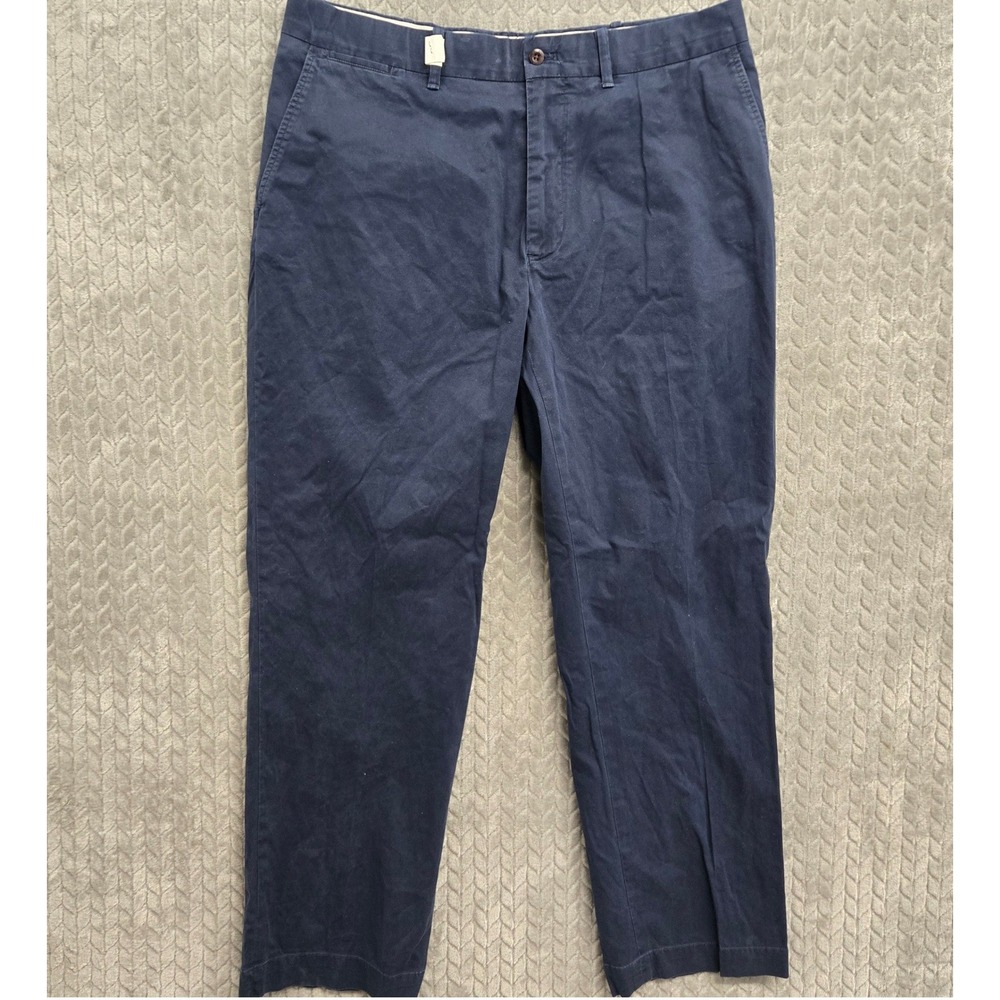 Vintage Polo Golf Ralph Lauren Men Navy Blue Cotton Twill Pants Size 36x32 Crest